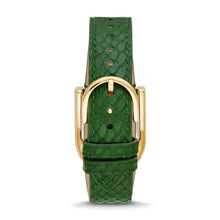 Load image into Gallery viewer, Harwell Three-Hand Green LiteHide™ Leather Watch ES5267