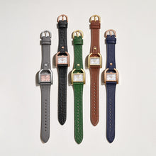 Load image into Gallery viewer, Harwell Three-Hand Green LiteHide™ Leather Watch ES5267