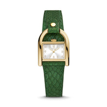 Load image into Gallery viewer, Harwell Three-Hand Green LiteHide™ Leather Watch ES5267