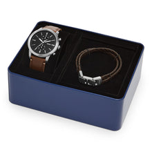 Load image into Gallery viewer, Townsman Chronograph Brown LiteHide™ Leather Watch and Bracelet Set FS5967SET