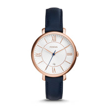 Load image into Gallery viewer, Jacqueline Navy Leather Watch ES3843