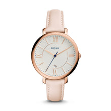 Load image into Gallery viewer, Jacqueline Date Blush Leather Watch ES3988