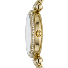 Load image into Gallery viewer, Carlie Mini Three-Hand Gold-Tone Stainless Steel Watch ES4735