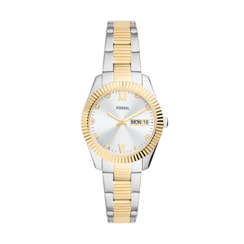 Scarlette Three-Hand Day-Date Two-Tone Stainless Steel Watch