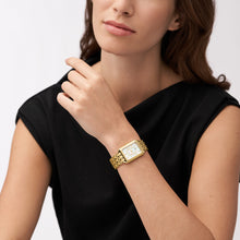 Load image into Gallery viewer, Raquel Three-Hand Date Gold-Tone Stainless Steel Watch ES5304