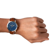 Load image into Gallery viewer, The Minimalist Slim Three-Hand Light Brown Leather Watch FS5304