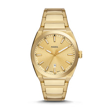 Load image into Gallery viewer, Everett Three-Hand Date Gold-Tone Stainless Steel Watch FS5965