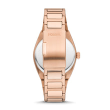 Load image into Gallery viewer, Everett Three-Hand Date Rose Gold-Tone Stainless Steel Watch FS6028