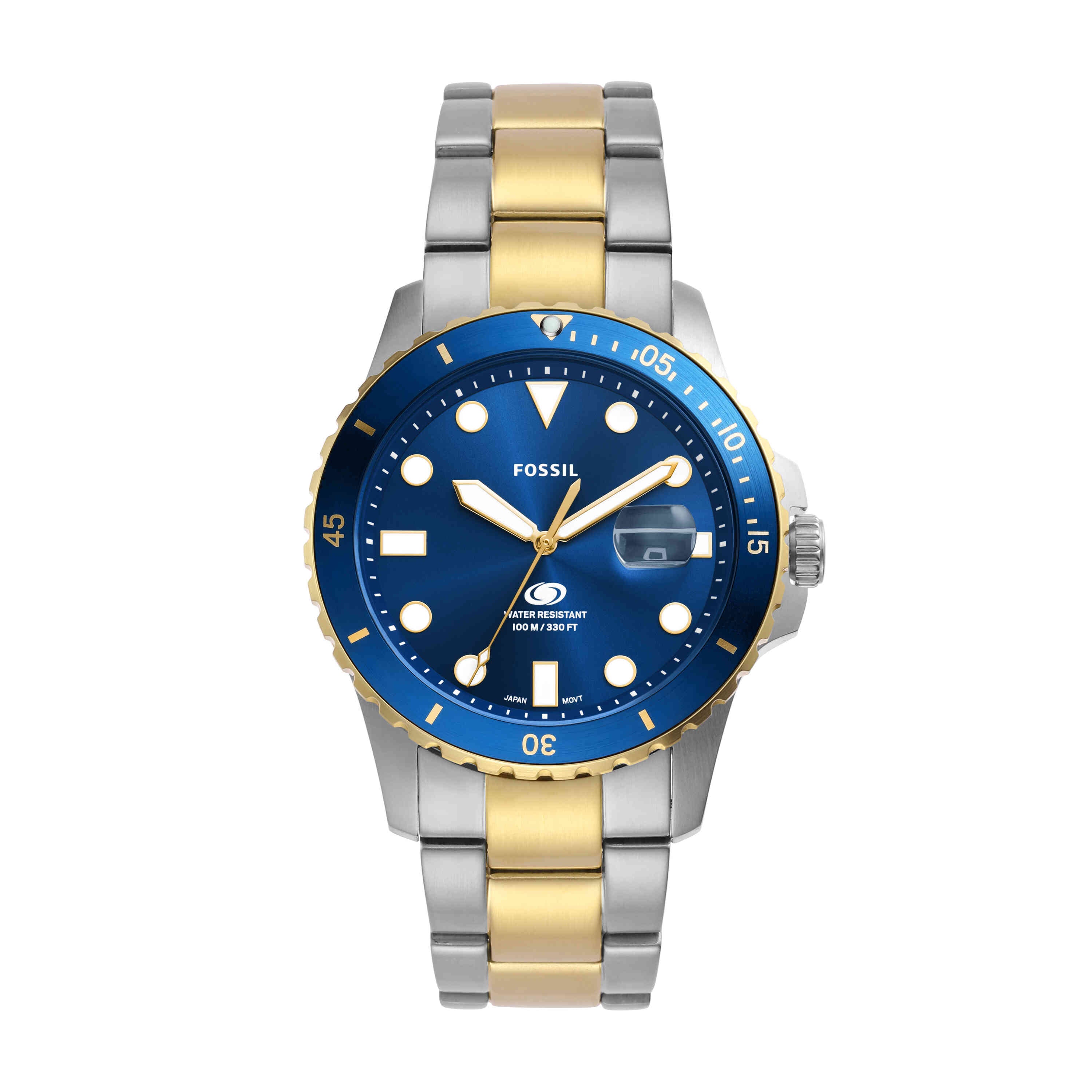 Fossil Blue Dive Two Tone Analogue Watch FS6034 – Fossil Hong