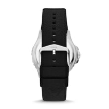 Load image into Gallery viewer, Fossil Blue GMT Black Silicone Watch FS6036