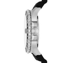 Load image into Gallery viewer, Fossil Blue GMT Black Silicone Watch FS6036
