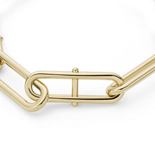 Load image into Gallery viewer, Heritage D-Link Gold-Tone Stainless Steel Chain Bracelet JF04234710