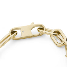 Load image into Gallery viewer, Heritage D-Link Gold-Tone Stainless Steel Chain Bracelet JF04234710