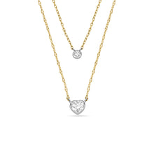 Load image into Gallery viewer, Fossil Sadie Tokens Of Affection Two-Tone Stainless Steel Chain Necklace JF04357998