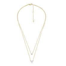 Load image into Gallery viewer, Fossil Sadie Tokens Of Affection Two-Tone Stainless Steel Chain Necklace JF04357998