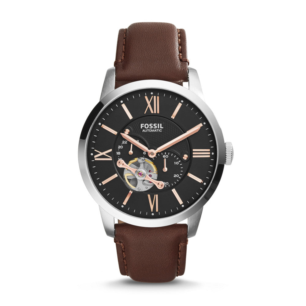 Townsman Automatic Leather Watch Brown ME3061 – Fossil Hong Kong
