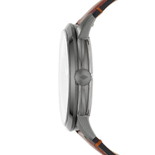 Load image into Gallery viewer, Townsman 48mm Automatic Amber Leather Watch ME3181