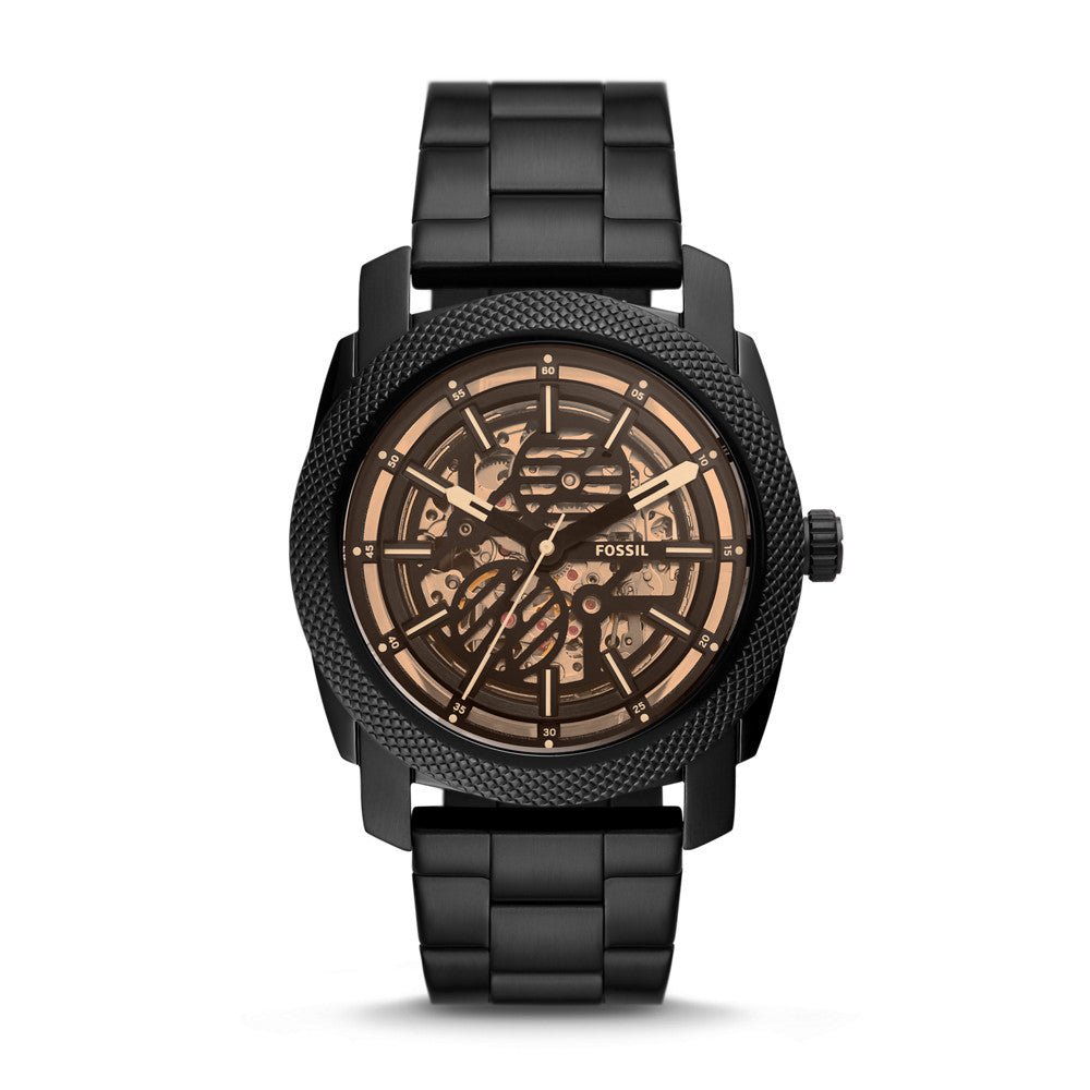 Fossil black metal watch hot sale