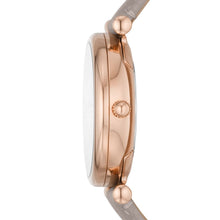 Load image into Gallery viewer, Carlie Three-Hand Date Gray LiteHide™ Leather Watch ES5161
