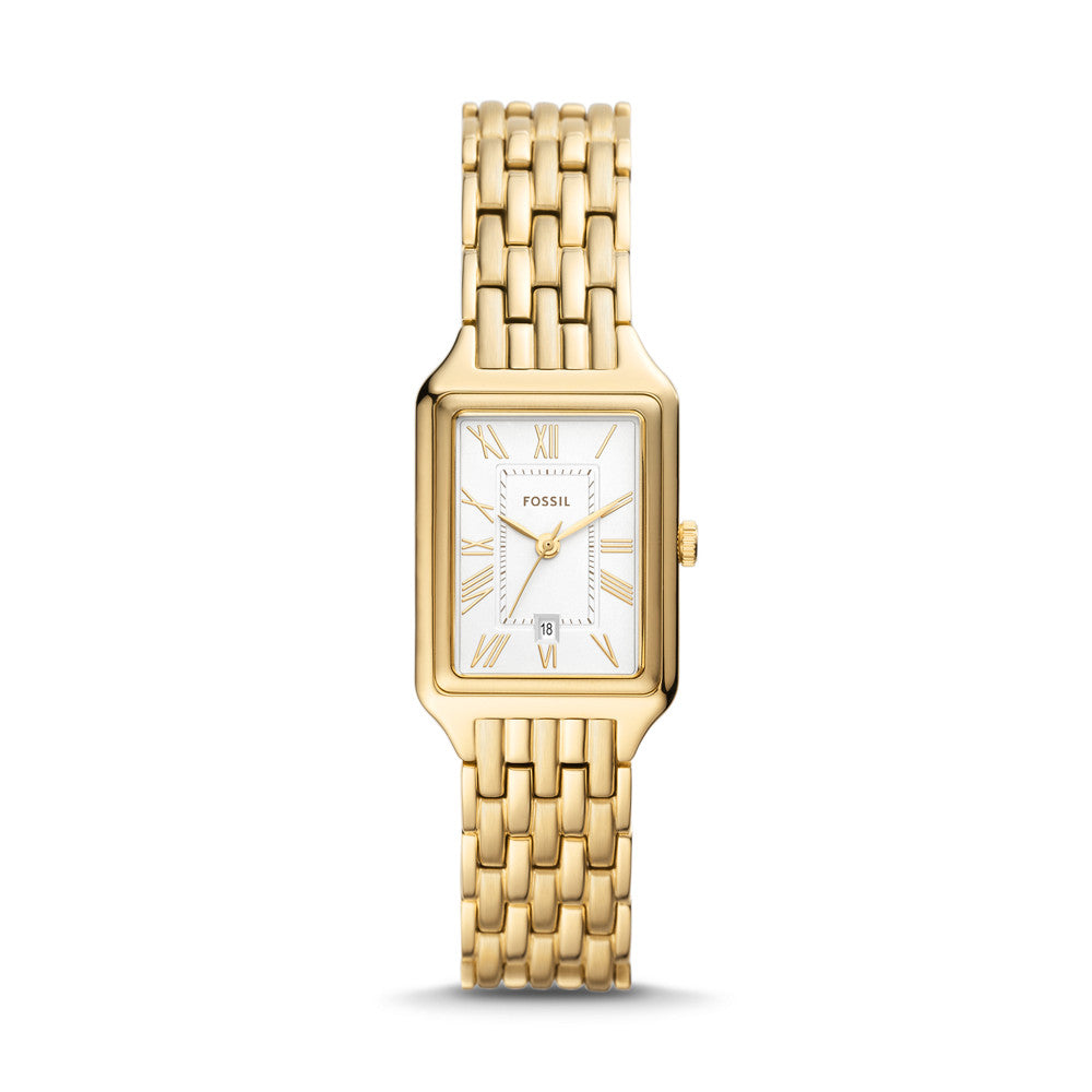 Raquel Three-Hand Date Gold-Tone Stainless Steel Watch ES5220