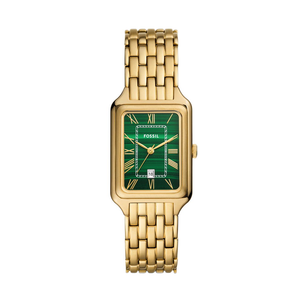 Raquel Three-Hand Date Gold-Tone Stainless Steel Watch ES5341