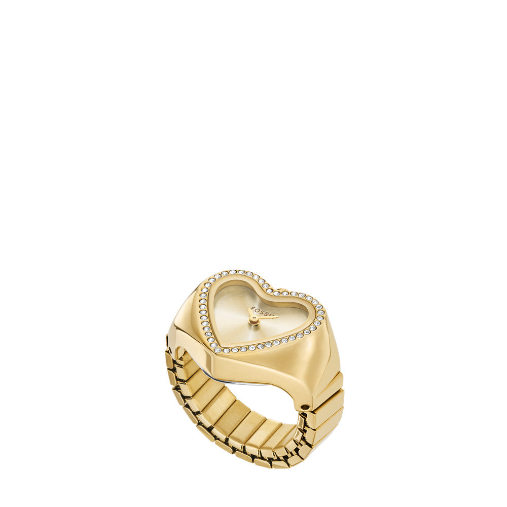 Watch Ring Two-Hand Gold-Tone Stainless Steel ES5407