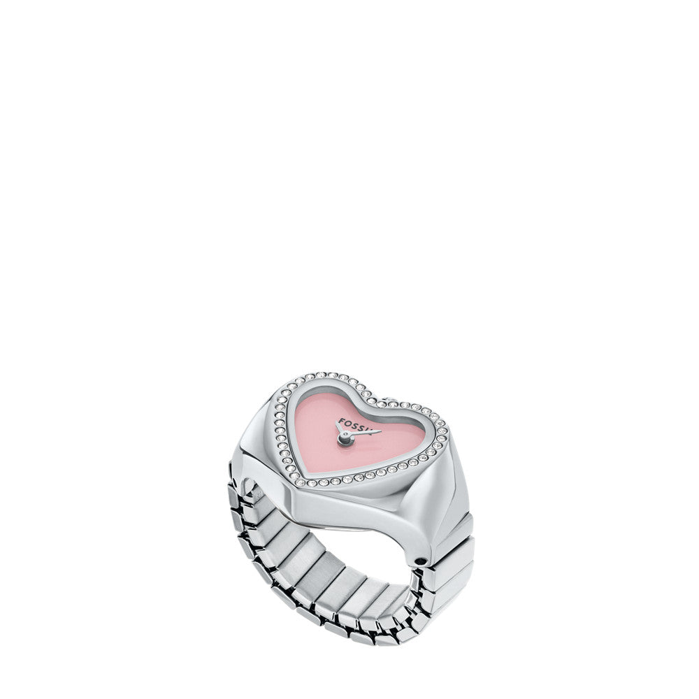 値下げ❗️FOSSIL ハートWatch Ring ゴールド/ピンク Fossil Heart Ring Women's Watch ES5408 | Kay
