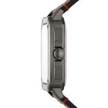 Load image into Gallery viewer, Inscription Three-Hand Date Amber LiteHide™ Leather Watch FS5934
