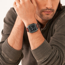 Load image into Gallery viewer, Inscription Three-Hand Date Amber LiteHide™ Leather Watch FS5934
