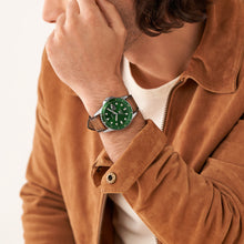 Load image into Gallery viewer, Fossil Blue Three-Hand Date Tan LiteHide™ Leather Watch FS5946
