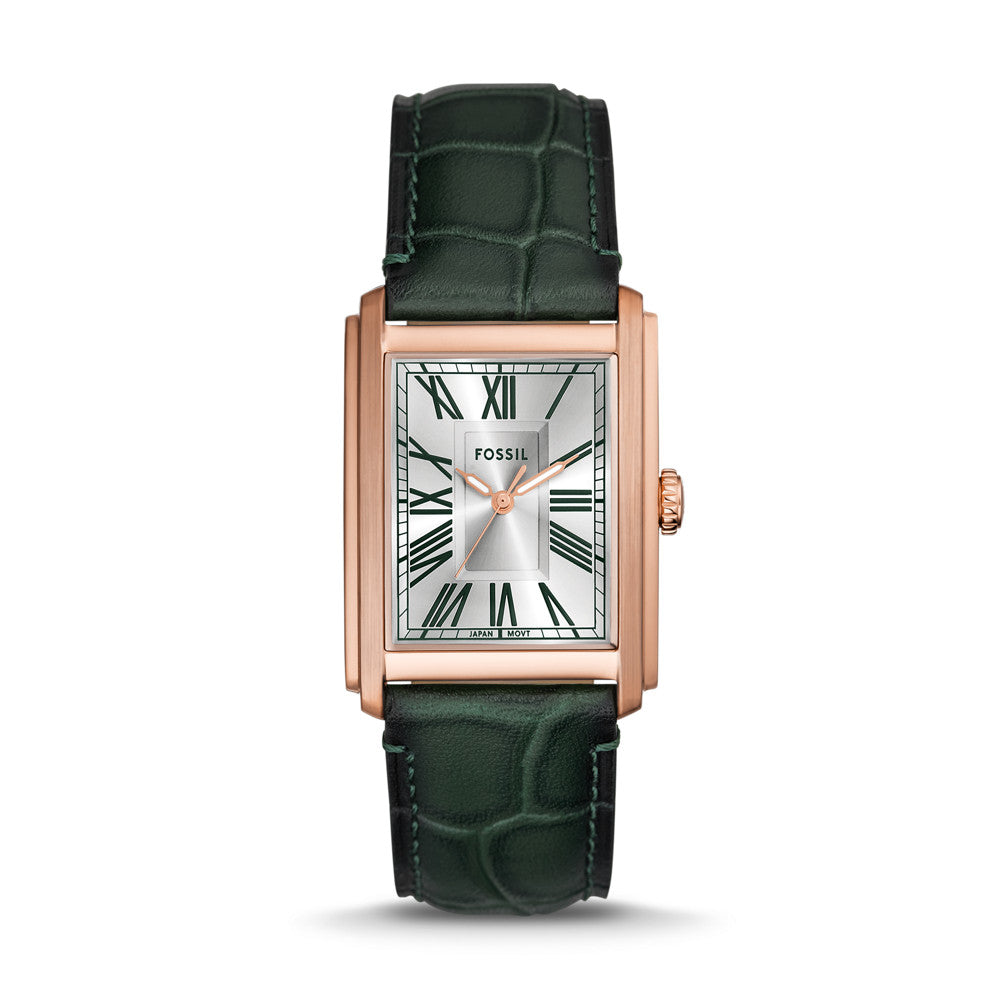 Carraway Three-Hand Green Croco LiteHide™ Leather Watch FS6077