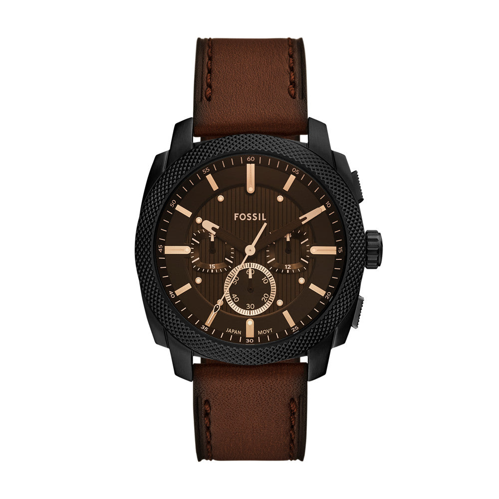 Machine Chronograph Brown Leather Watch FS6101