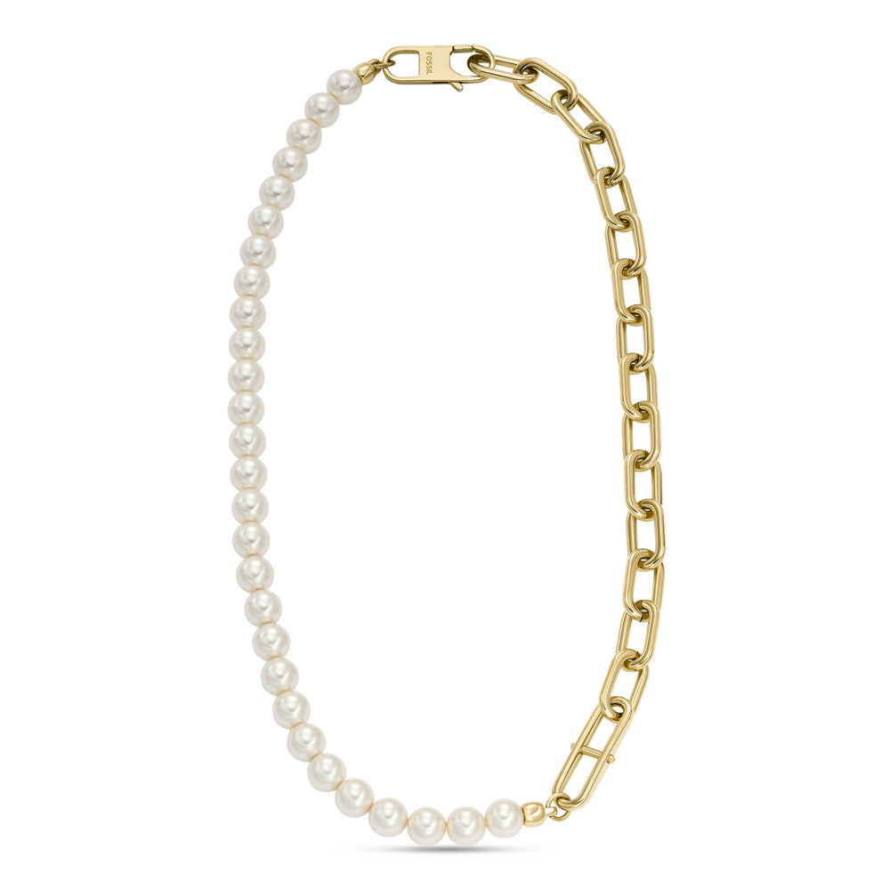 Heritage Pearl D-Link Gold-Tone Stainless Steel Chain Necklace JF04727710