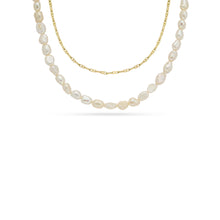 Load image into Gallery viewer, Heritage Pearl D-Link White Freshwater Pearl Faux Double Necklace JF04728710
