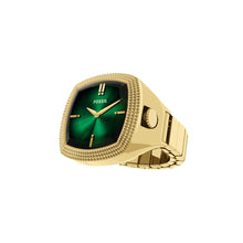 Load image into Gallery viewer, Nick Jonas x Fossil Machine Luxe Watch Ring Gold Tone Analogue Watches LE1213
