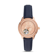 Load image into Gallery viewer, Stella Automatic Navy LiteHide™ Leather Watch ME3212
