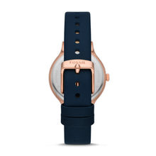 Load image into Gallery viewer, Laney Three-Hand Navy Leather Watch BQ3858
