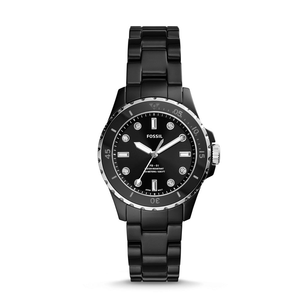 FB-01 Three-Hand Black Ceramic Watch CE1108