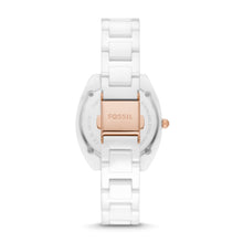 Load image into Gallery viewer, Gabby Three-Hand Date White Stainless Steel and Ceramic Watch CE1115
