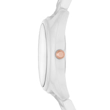 Load image into Gallery viewer, Gabby Three-Hand Date White Stainless Steel and Ceramic Watch CE1115
