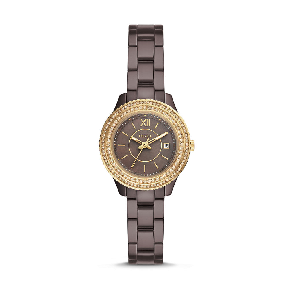 Stella Three-Hand Date Brown Ceramic Watch CE1122