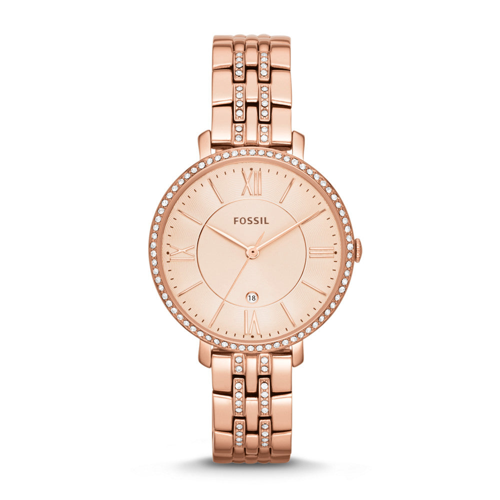Jacqueline Rose-Tone Stainless Steel Watch ES3546