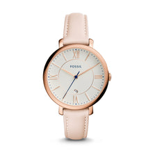 Load image into Gallery viewer, Jacqueline Date Blush Leather Watch ES3988
