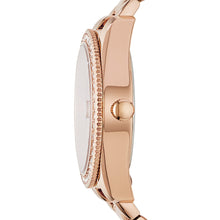 Load image into Gallery viewer, Scarlette Mini Three-Hand Date Rose Gold-Tone Stainless Steel Watch ES4318
