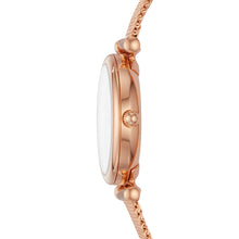 Load image into Gallery viewer, Carlie Three-Hand Rose Gold-Tone Stainless Steel Watch ES4433
