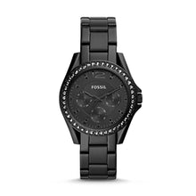 Load image into Gallery viewer, Riley Multifunction Black Stainless Steel Watch ES4519
