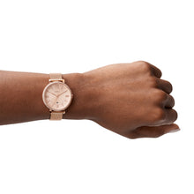 Load image into Gallery viewer, Jacqueline Three-Hand Date Rose Gold-Tone Stainless Steel Watch ES4628
