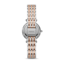 Load image into Gallery viewer, Carlie Mini Three-Hand Two-Tone Stainless Steel Watch ES4649
