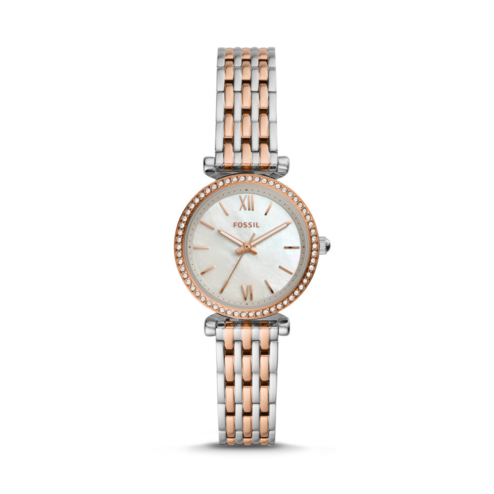 Carlie Mini Three-Hand Two-Tone Stainless Steel Watch ES4649
