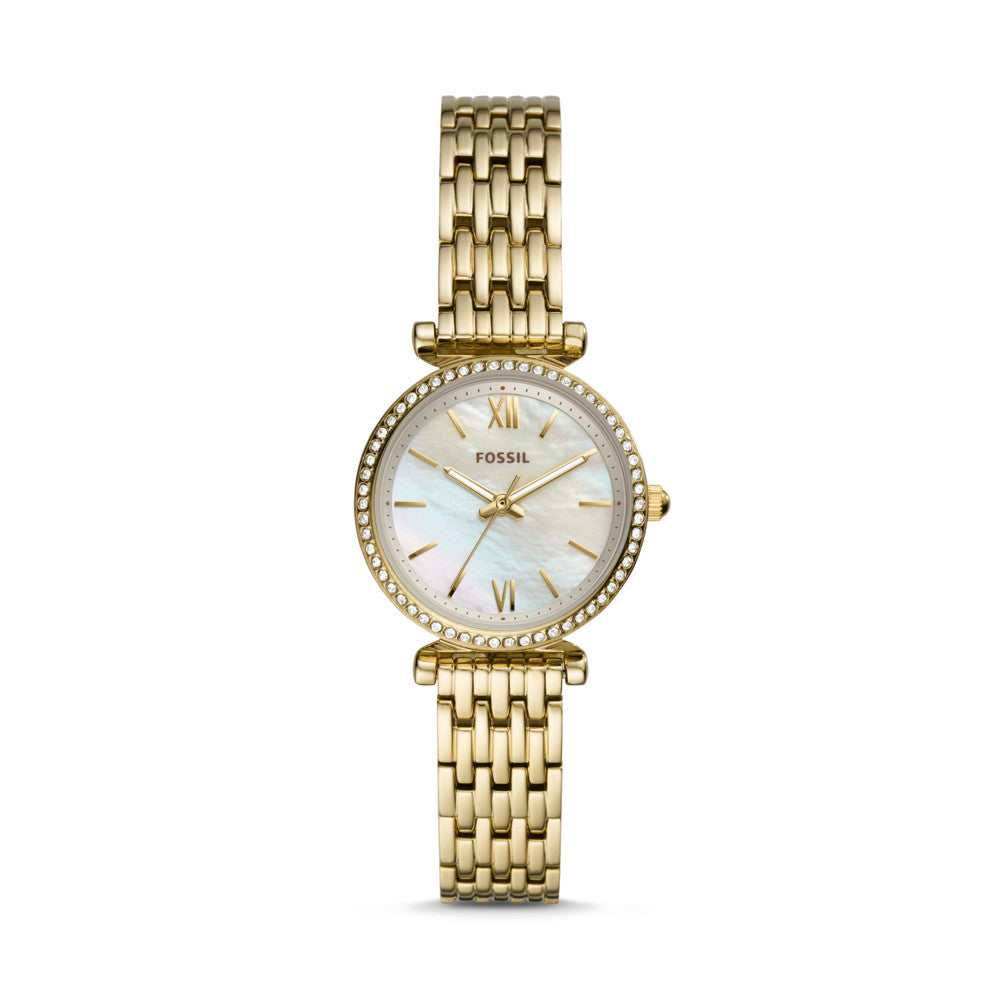 Carlie Mini Three-Hand Gold-Tone Stainless Steel Watch ES4735